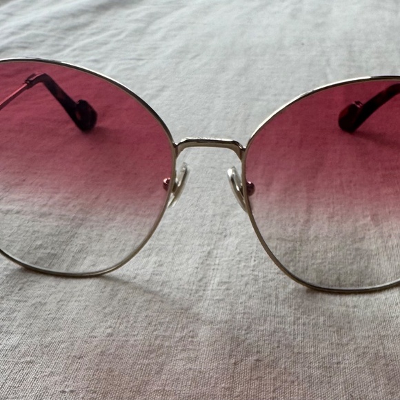 Lanvin rose tinted 70s style sunglasses - Picture 3 of 5